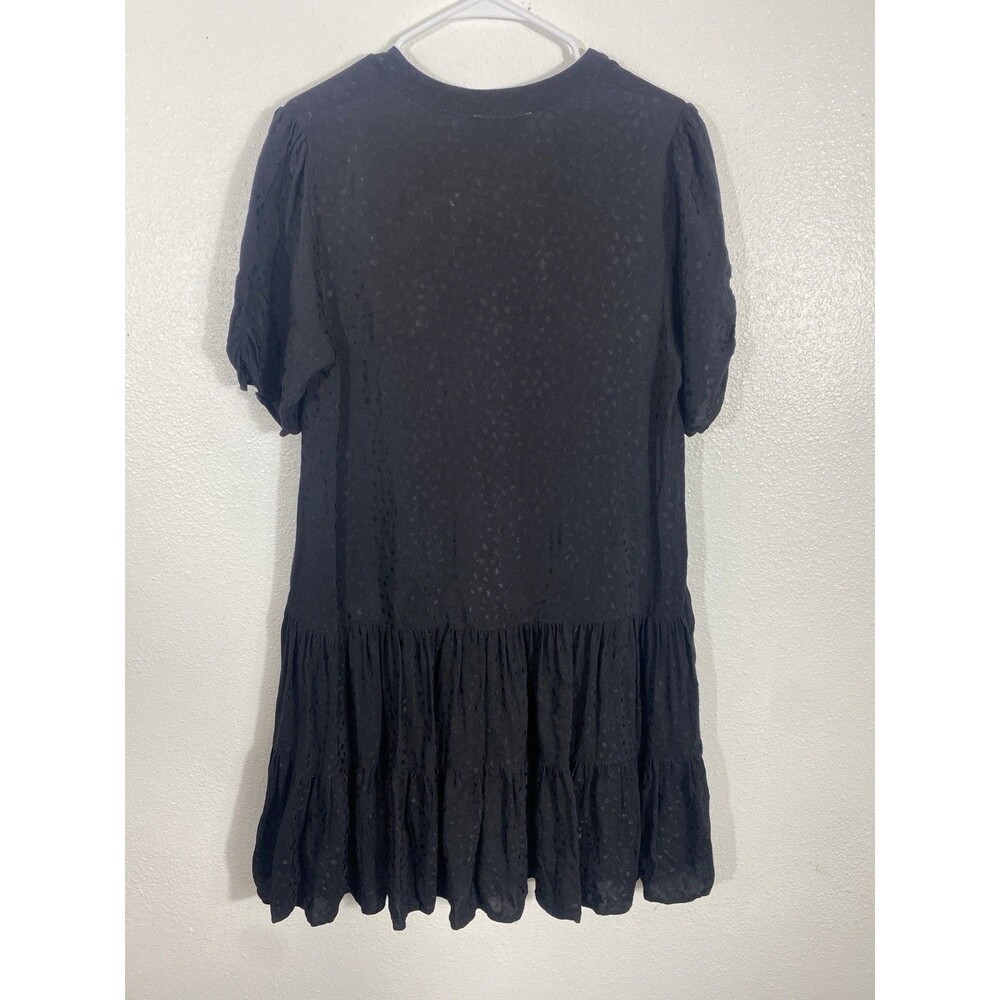 Maeve Anthropologie Sacha Jacquard Tiered Tunic Dress Size M Lined LBD Boho - Picture 8 of 16
